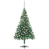 vidaXL Künstlicher Weihnachtsbaum mit Beleuchtung Kugeln 120 cm 230 Zweige