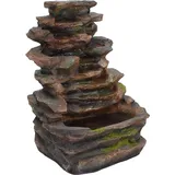 Agora-Tec® Wasserspiel & Zimmerbrunnen "SLATE" - Braun