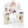 Costway Kinder Schminktisch & Stuhl Set, 2-in-1 Prinzessin Spiel Schminktisch Set mit 3 Abnehmbaren Spiegeln, Weiß - Weiß