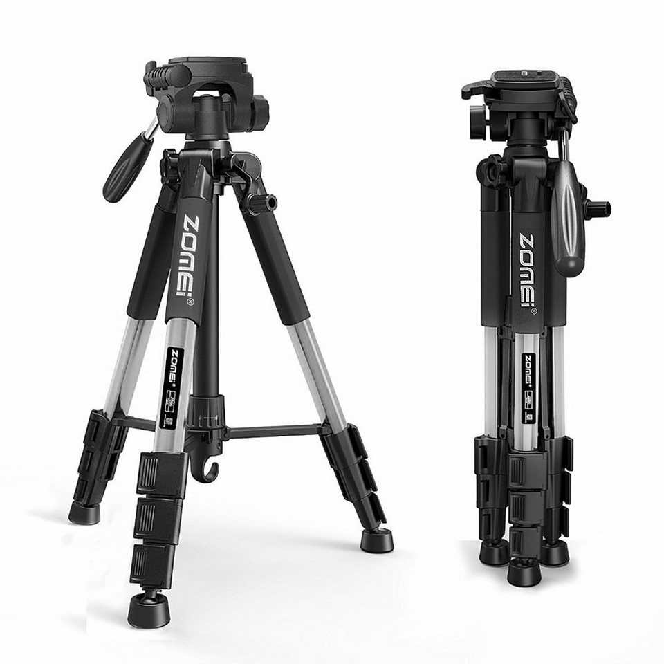 XDeer Kamera Stativ,Professionelles Tragbares Reise-Aluminium-Kamerastativ Einbeinstativ (140cm,Camera Tripod für DSLR,Dreibeinstativ für Smartphone) silberfarben