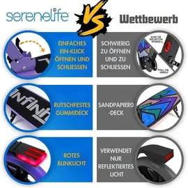 SereneLife Big Wheel Scooter Lila