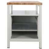 Proregal Werkbank Slim Rhino mit Ablagefläche + Regalfach | HxBxT 84x60x60cm | Traglast 300kg | Lichtgrau