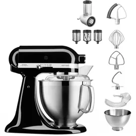 KitchenAid Artisan 5KSM185PS Onyx Schwarz Beginnerset