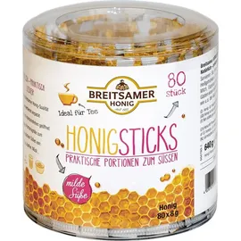 Breitsamer Honig Honigsticks, flüssig. je 8g, 80 Portionen