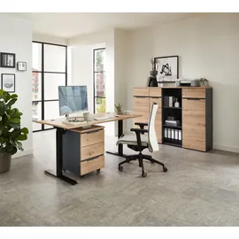 Innostyle Schreibtisch Memphis Artisan Eiche / Schwarz