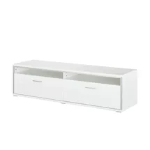 Uno Primo TV-Lowboard 184 x 51 x 52 cm Weiß Metall/Spanplatte/Holzwerkstoff