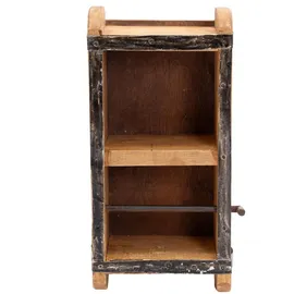 DESIGN DELIGHTS Geschenkband-Organizer, Braun, Holz, 14x31x10.5 cm, Wohnzimmer, Regale, Wandregale