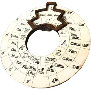 GXGM Melodie-Werkzeug aus Holz, rundes Holzrad und Musik-Lernwerkzeug für Songwriter, Lehrer und Musiker