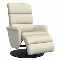 VidaXL Relaxsessel mit Fußteil Creme Kunstleder vidaXL