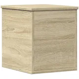 GFEROMRF Dekorative Truhe aus Holzwerkstoff in Sonoma-Eiche, 30x35x35 cm, vielseitig als Aufbewahrungsbox, Couchtisch oder Beistelltisch nutzbar