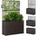 CASARIA Blumenkasten 3 Innentöpfe Polyrattangeflecht 80 x 20 x 20 cm Braun
