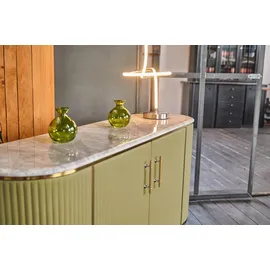 KAWOLA Sideboard Maria Marmorplatte 150 x 76 x 40 cm Grün