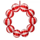 G-C Chinois Kugelkranz 30cm Streifen rot/weiß