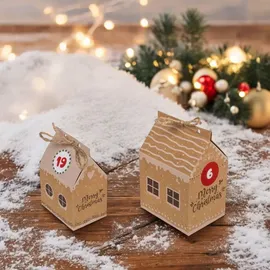 Out of the Blue DIY Adventskalender zum Befüllen mit 24 Häuschen