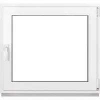 Framex Kellerfenster Weiß BxH 80x45cm (800x450mm) 2fach (32mm) Dreh Kipp DIN Rechts - Kunststofffenster Premium Fenster - Alle Größen - Weiß