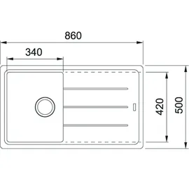 Franke Basis BFG 611-62 Onyx + Excenterbetätigung