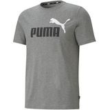 Puma Herren ESS+ 2 Col Logo Tee T-Shirt, Mittelgraues Heather, M