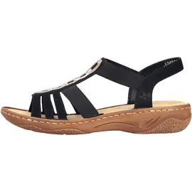 Rieker Riemchensand. für Damen, schwarz, Größe 43 EU