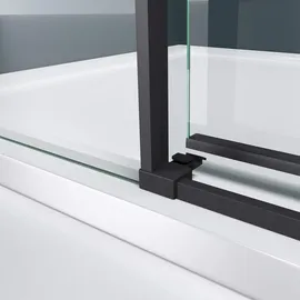 Mai&Mai Ravenna12K Duschkabine mit Schiebetür 90 x 100 cm Schwarz Sicherheitsglas