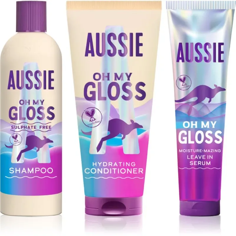 Aussie Oh My Gloss Gift Box Geschenkset spendet Feuchtigkeit und Glanz