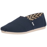 TOMS Herren Alpargata aus recycelter Baumwolle Flache Slipper, Marineblau, 43 EU