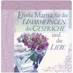 H&H Romantisches Geschirrtuch "Danke Mama, für die Umarmungen, die Gespräche und...