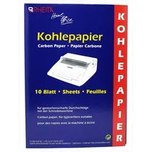 RHEITA Kohlepapier A4 10 Blatt Schwarz