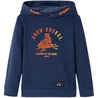 vidaXL Hoodie Marineblau Melange 128