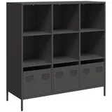 vidaXL Highboard Schwarz 101,5x39x103,5 cm Stahl