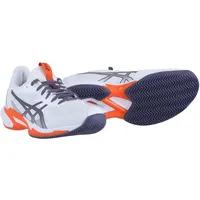 Asics Tennisschuhe Solution Speed FF 3 Clay/Sandplatz/Leichtigkeit weiss/violett Herren