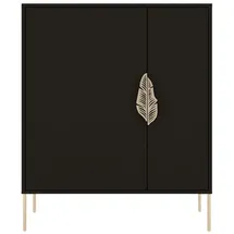 Möbel Kraft Merlin 100 x 120 x 35 cm schwarz matt / schwarz