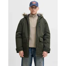 JACK & JONES JJCHARLIE DETACHABLE FAUX FUR PARKA grün M