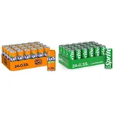 Fanta Orange - fruchtig-spritzige Limonade mit klassischem Orangengeschmack & Sprite - spritziges Erfrischungsgetränk mit fruchtigem Geschmack aus Limetten und Zitronen