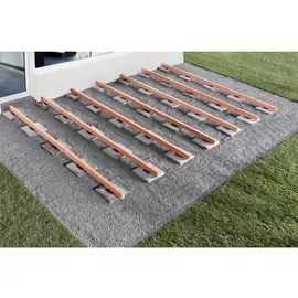 WOLFCRAFT Auflage-Pads Terrassenbau 90 mm x 10 mm x 90 mm schwarz
