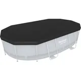 BESTWAY Flowclear Poolabdeckung PVC Schwarz 424 cm x 250 cm