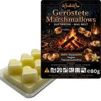 WonderWax Duftwachs Wax Melts für Duftlampe, 6 Herzen Duftmelt Wachsmelt Sojawachs Duftwachs Würfel für Raumdüfte, Wachs Duftöl Winter Indoor Schmelzen für Aromalampe Geröstete Marshmallows