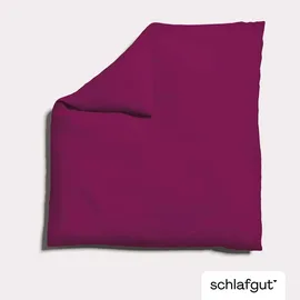 schlafgut Knitted Jersey Lila 155 x 220 cm + 40 x 80 cm
