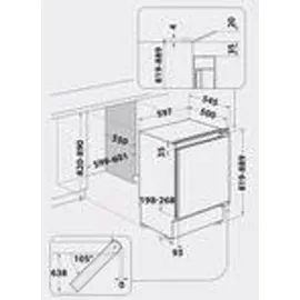 IGNIS ARL 8VS1 Einbaukühlschrank (144 l, 815 mm hoch)