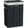 Homcom Wäschekorb schmal mit Deckel 72L Wäschesammler mit Griff, herausnehmbarer Wäschesack, Wäschebox für Waschküche Schlafzimmer Badezimmer, Schwarz