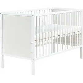 Beliani Babybett Zama 60 x 120 cm) Weiß