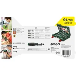 Bosch V-Line TiN-Bohrer- und Bit-Set, Ratschen-Schraubendreher, Magnetstab