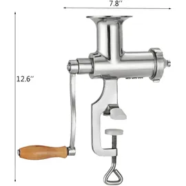 Vevor Manuelle Entsafter Weizengras Saftpresse Squeezer Obst Gemüse Entsafter 304 Edelstahl für Weizengras und Blattgemüse Edelstahl 3 Filter Ohne Strom (Manuelle)