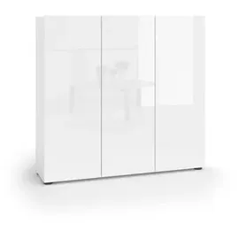 Mister Bianco 120 x 115 x 34 cm hochglänzend weiß / weiß