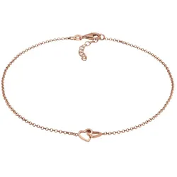 Elli Herz Heart Liebe Verschlungen 925 Silber rosefarben Damen 