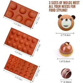 luxuskollektion 3er Set Dome Mousse Backform