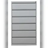 Proregal Karteischrank Mare| 6 Schubladen HxBxT 132x53x62 cm Grau