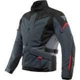 Dainese Tempest 3 D Dry, Herren Motorrad Tourenjacke, Wasserdichte Jacke, Herausnehmbares Thermofutter, Schulter Und Ellbogenprotektoren, Ebenholz/Schwarz/Lavarot, 50