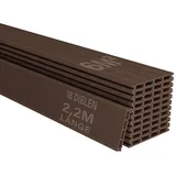 Juskys Terrassendiele 220 cm braun