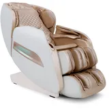 Naipo Massagesessel Shiatsu Massagestuhl Zero Gravity für Ganzkörper, mit Heizung, SL Track, Klopfen, Kneten, Luft-Massage-System, USB, Bluetooth 3D Surround Sound Musik, Für Zuhause und Büro, WeissGold