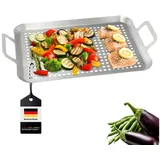 bremermann Grillplatte 43 x 25 x 5 cm Silber